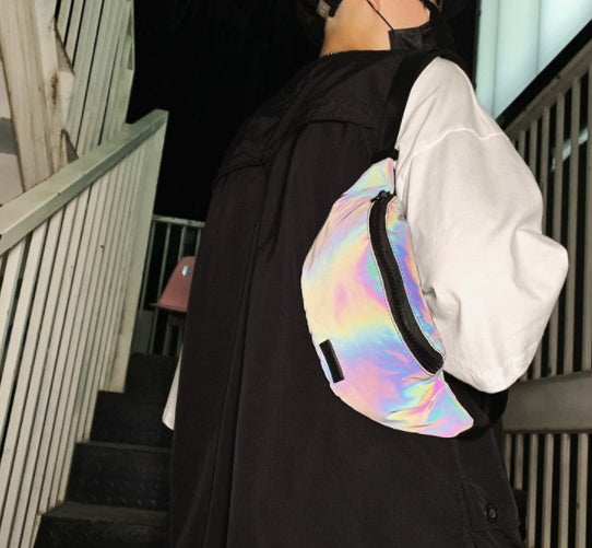 Iridescent cross-body bag